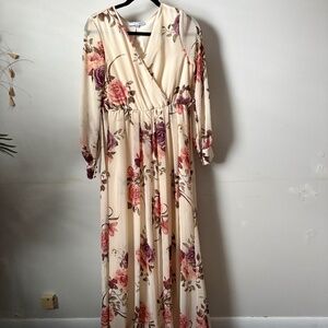 Cream floral dress